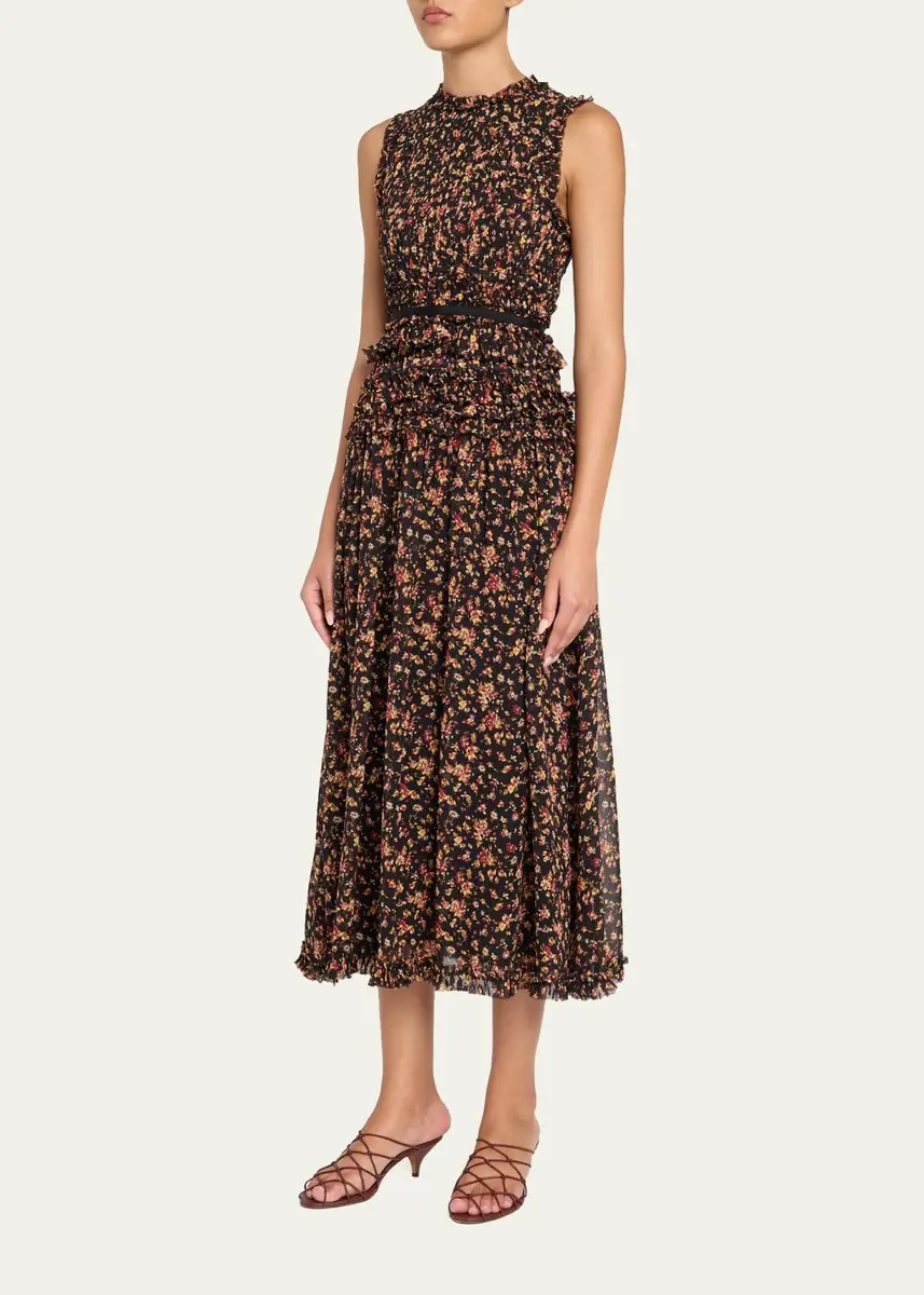 Ulla Johnson Etta Sleeveless Silk Maxi Dress | Thumbnail 4 Ulla Johnson Etta Sleeveless Silk Maxi Dress | Thumbnail 4