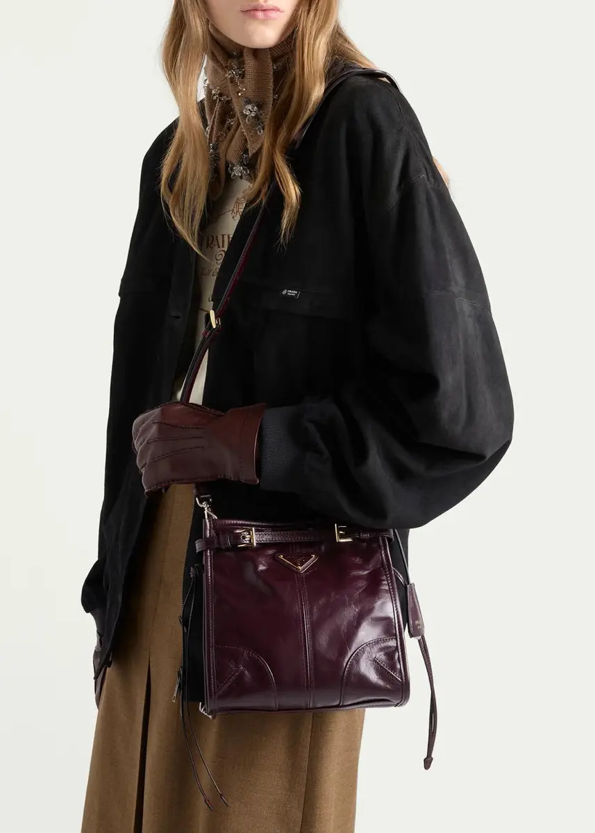 Prada Bonnie Mini Leather Crossbody Bag | Thumbnail 2 Prada Bonnie Mini Leather Crossbody Bag | Thumbnail 2