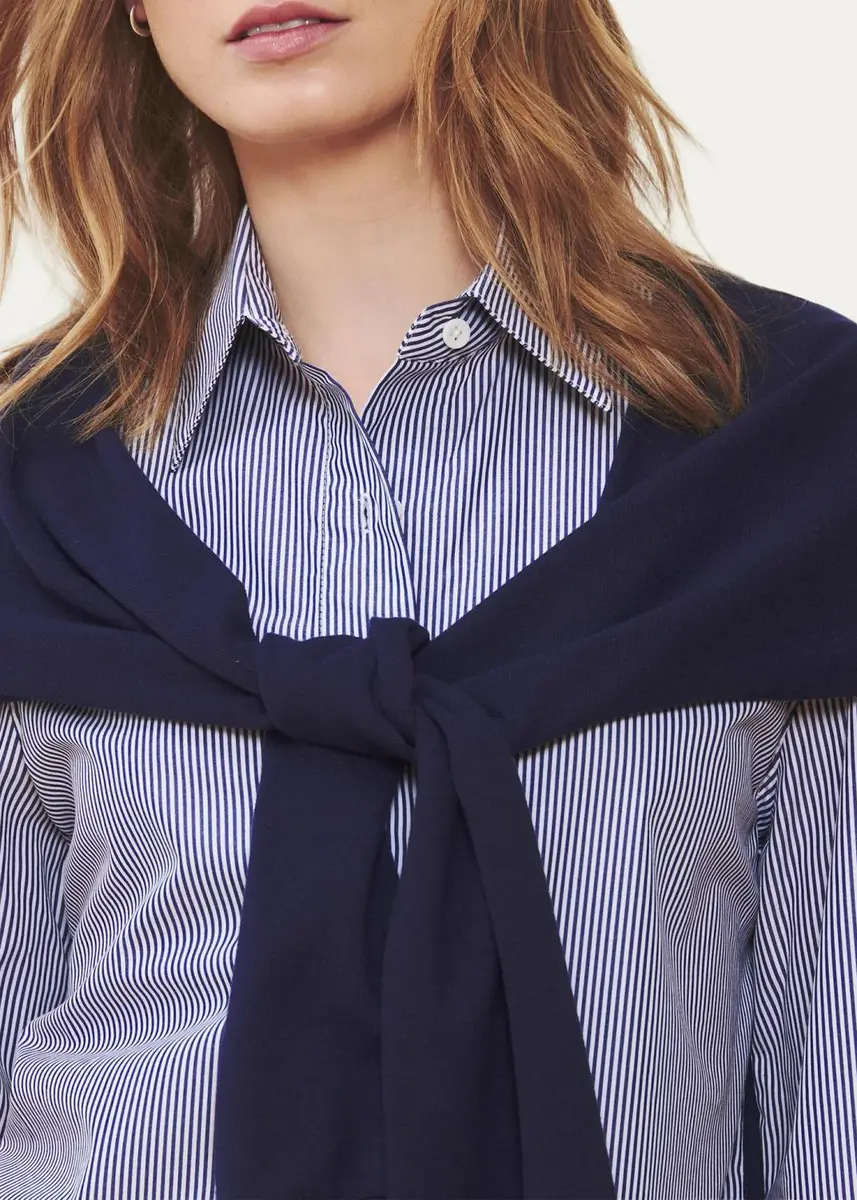 WE-AR4 The Sloane Striped Poplin & Pique Shirt | Thumbnail 5 WE-AR4 The Sloane Striped Poplin & Pique Shirt | Thumbnail 5