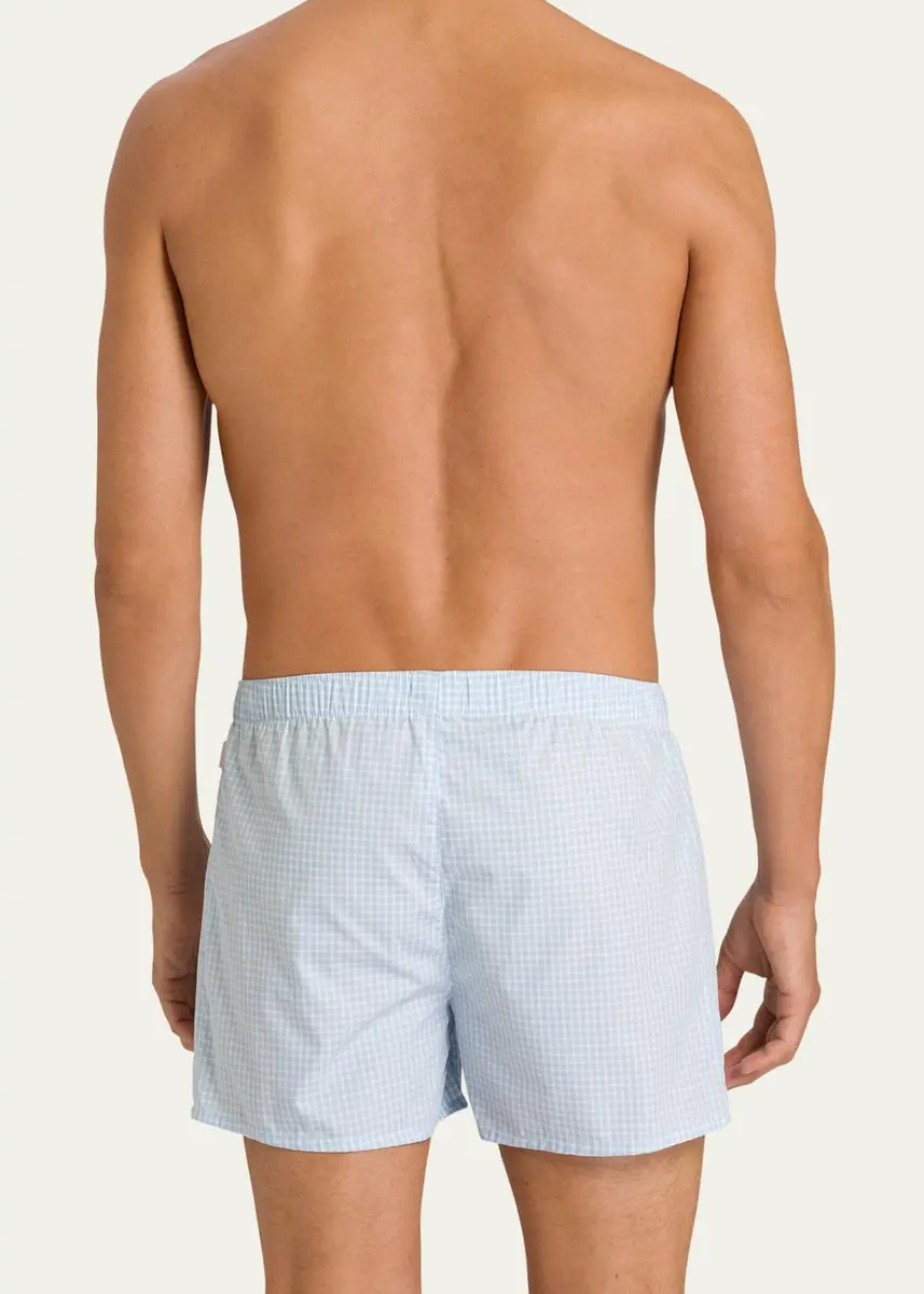 Hanro Men's Fancy Woven Cotton Boxers | Thumbnail 4