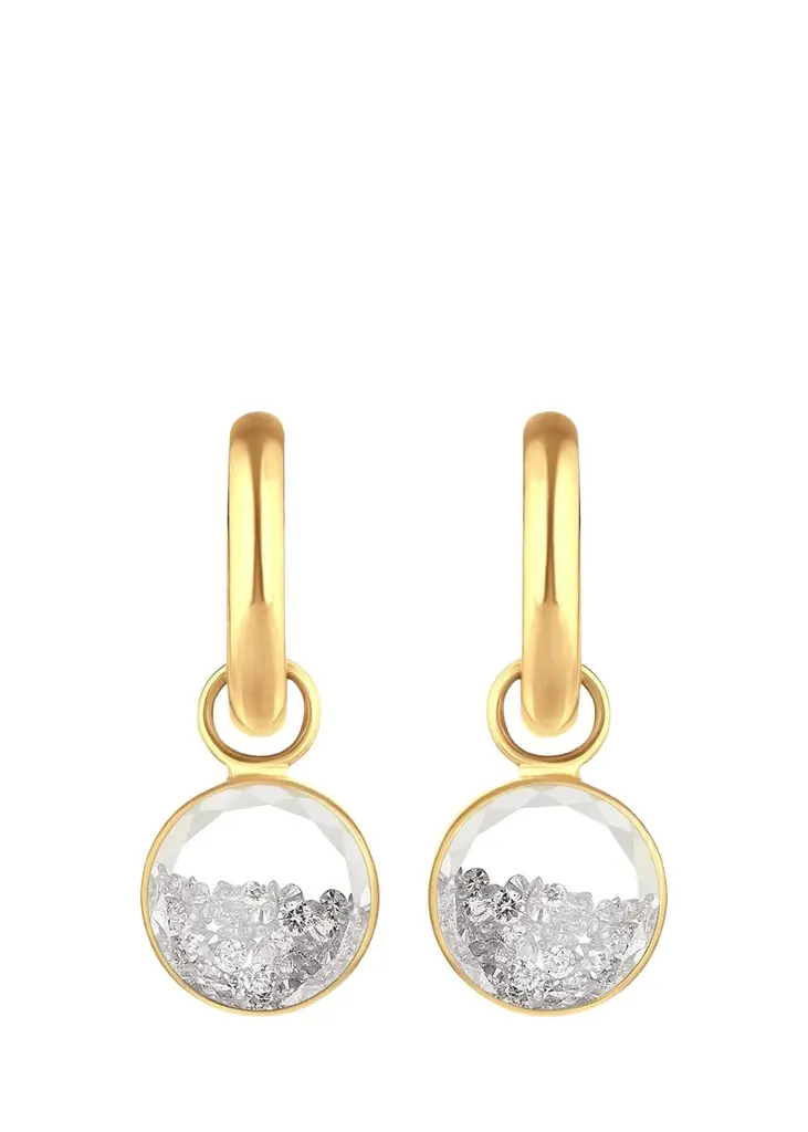 MORITZ GLIK Diamond Shaker Huggie Earrings in 18k Gold | Image 1 MORITZ GLIK Diamond Shaker Huggie Earrings in 18k Gold | Image 1