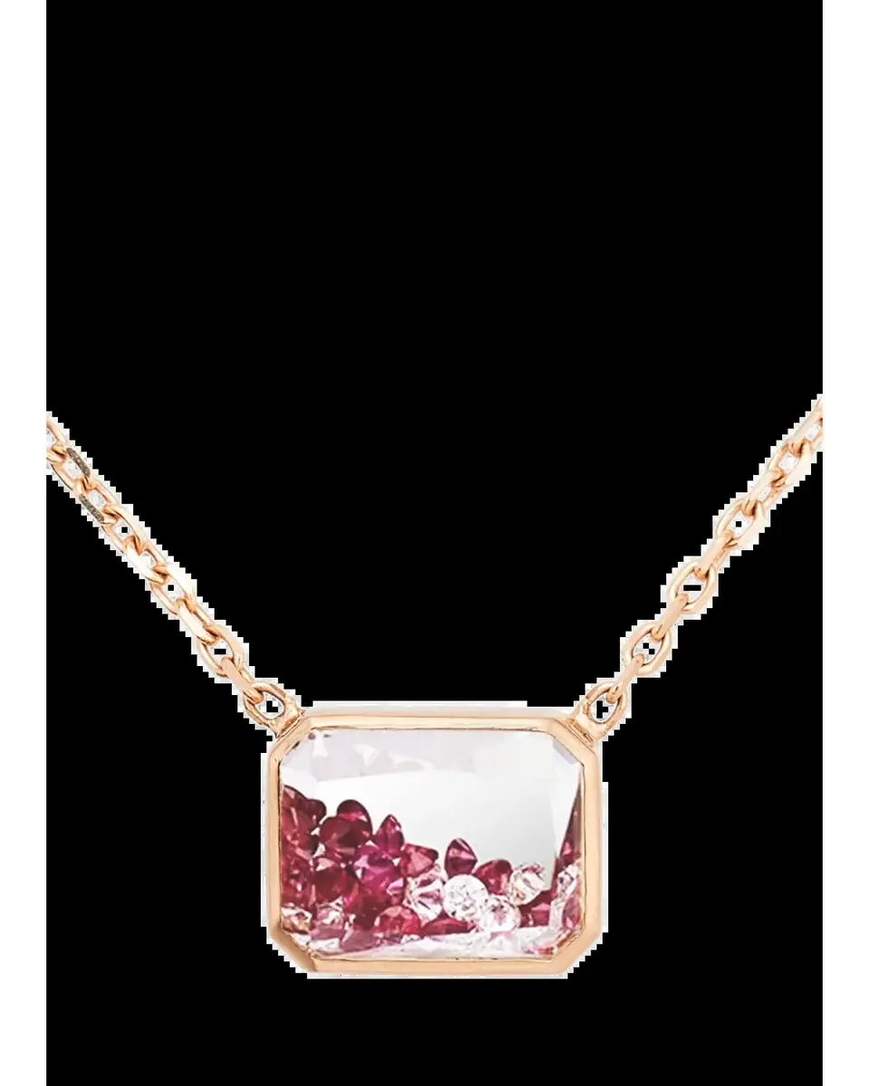 MORITZ GLIK 18K Rose Gold Esmeralda Shaker Necklace with Diamonds and Rubies | Thumbnail 2 MORITZ GLIK 18K Rose Gold Esmeralda Shaker Necklace with Diamonds and Rubies | Thumbnail 2