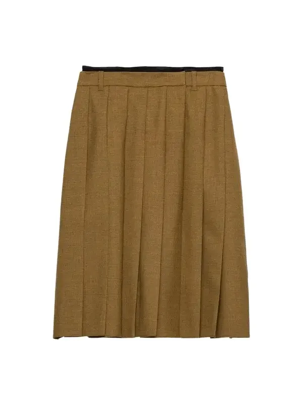 Pleated Wool Midi Skirt Pleated Wool Midi Skirt