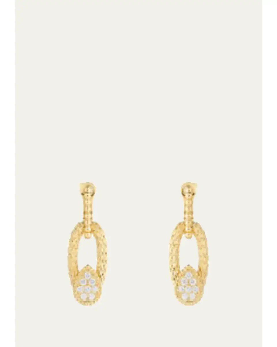 Boucheron Serpent Bohème 18K Yellow Gold & 0.64 TCW Diamond Oval-Link Drop Earrings | Image 1 Boucheron Serpent Bohème 18K Yellow Gold & 0.64 TCW Diamond Oval-Link Drop Earrings | Image 1
