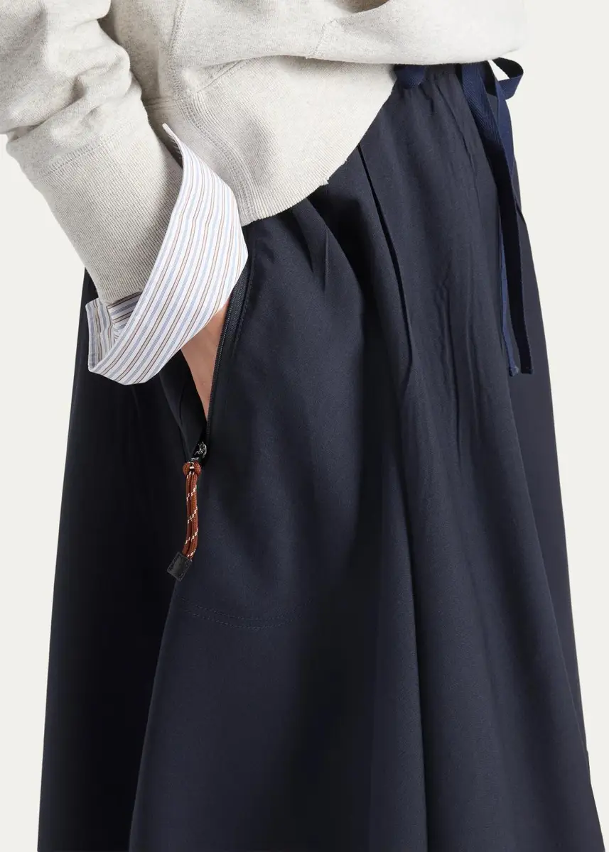 Prada Wool-Mohair Knee-Length Skirt | Thumbnail 4 Prada Wool-Mohair Knee-Length Skirt | Thumbnail 4