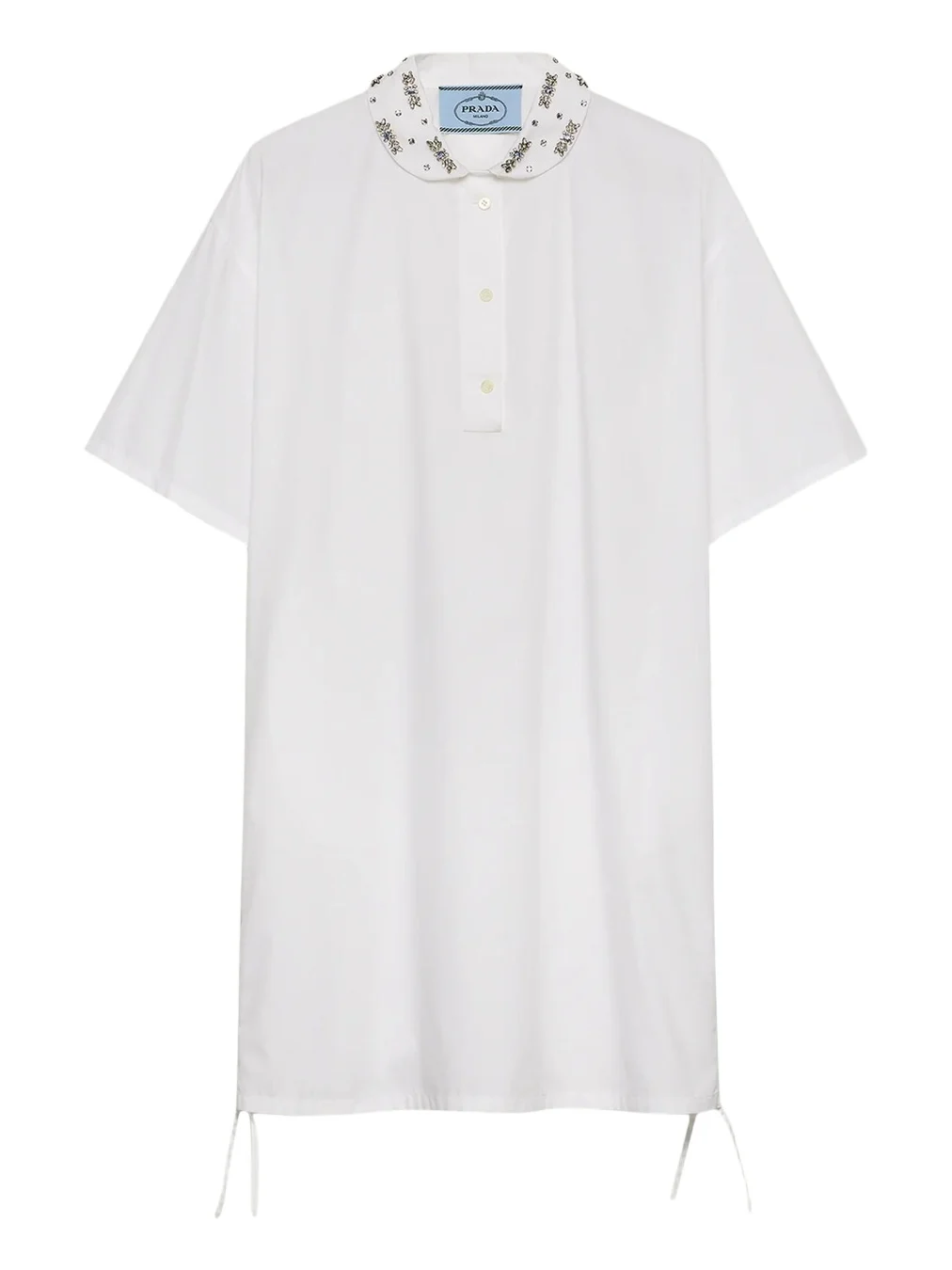 Embellished Cotton-Blend Mini Polo Dress Embellished Cotton-Blend Mini Polo Dress