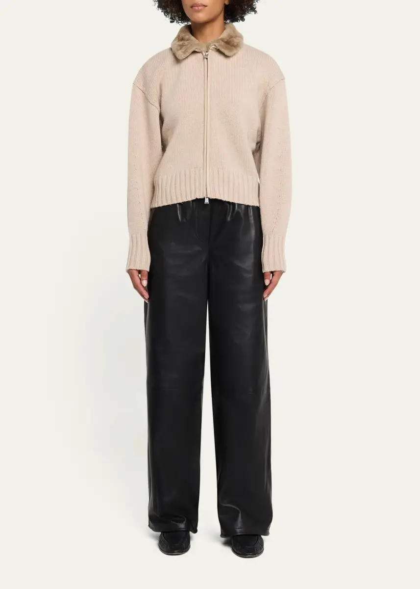 Simkhai Corrine Leather Pull-On Pants | Thumbnail 2 Simkhai Corrine Leather Pull-On Pants | Thumbnail 2