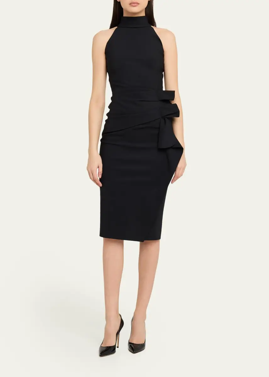 Chiara Boni La Petite Robe Sleeveless Halter Ruched Dress | Thumbnail 2