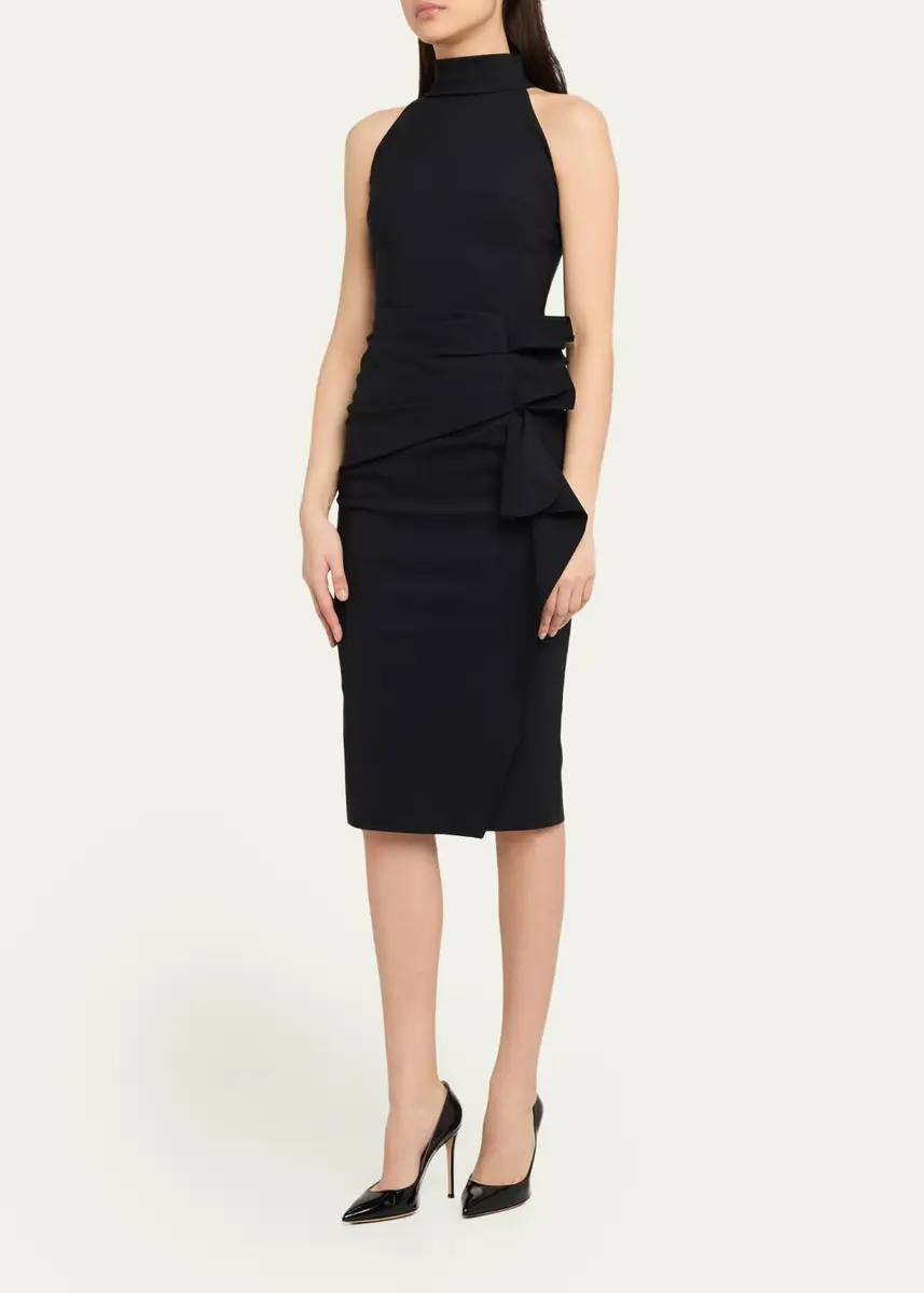 Chiara Boni La Petite Robe Sleeveless Halter Ruched Dress | Thumbnail 4
