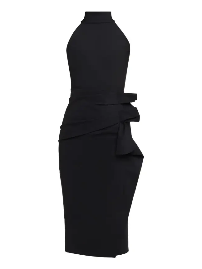 Sleeveless Halter Ruched Dress Sleeveless Halter Ruched Dress