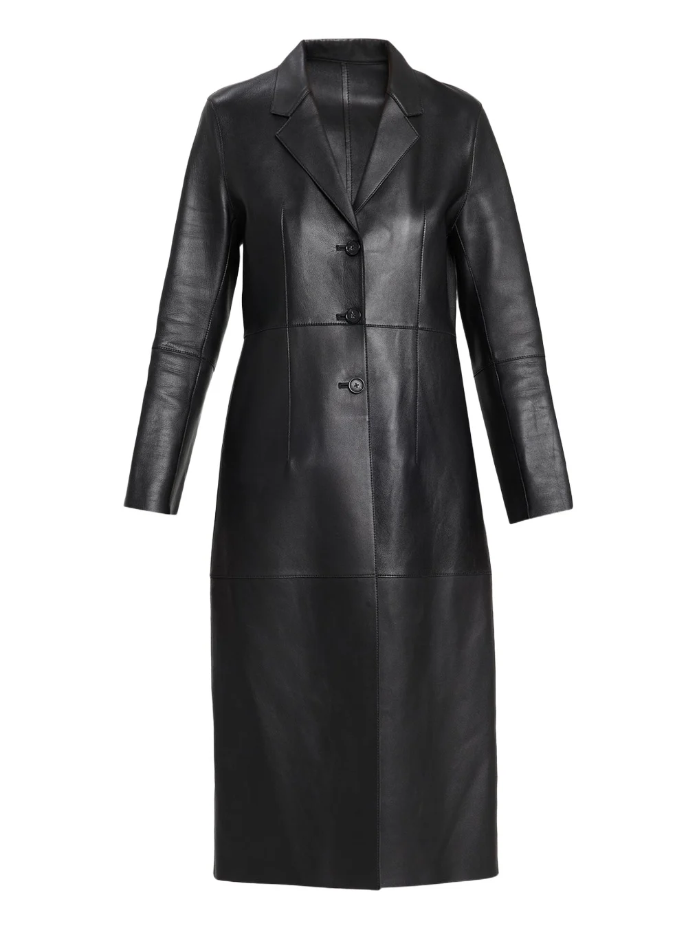 TOTEME Leather Slim Long Coat