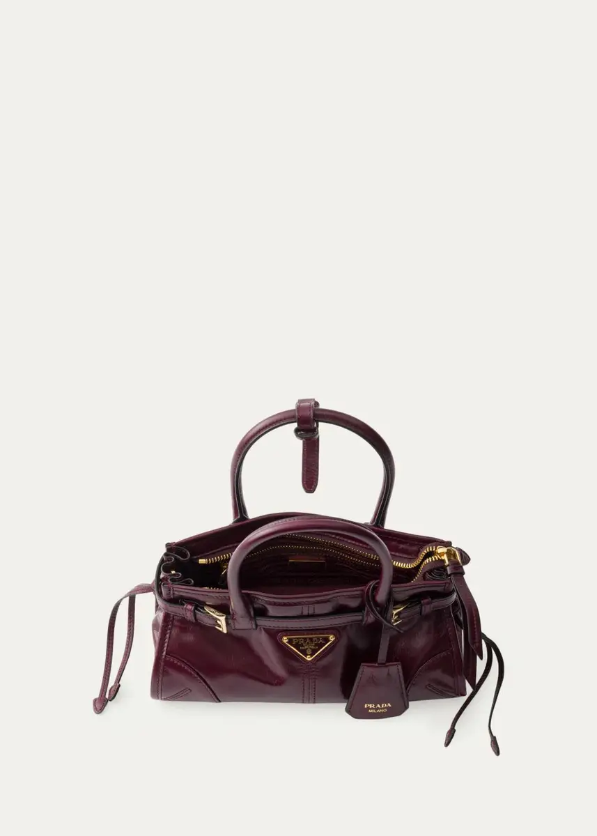 Prada Bonnie Mini Leather Top-Handle Bag | Thumbnail 9 Prada Bonnie Mini Leather Top-Handle Bag | Thumbnail 9
