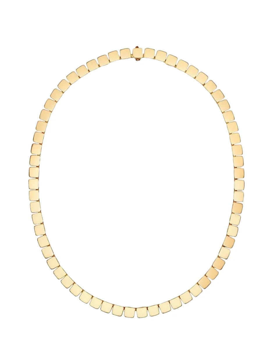 Ileana Makri 18K Yellow Gold Medium Tile Necklace