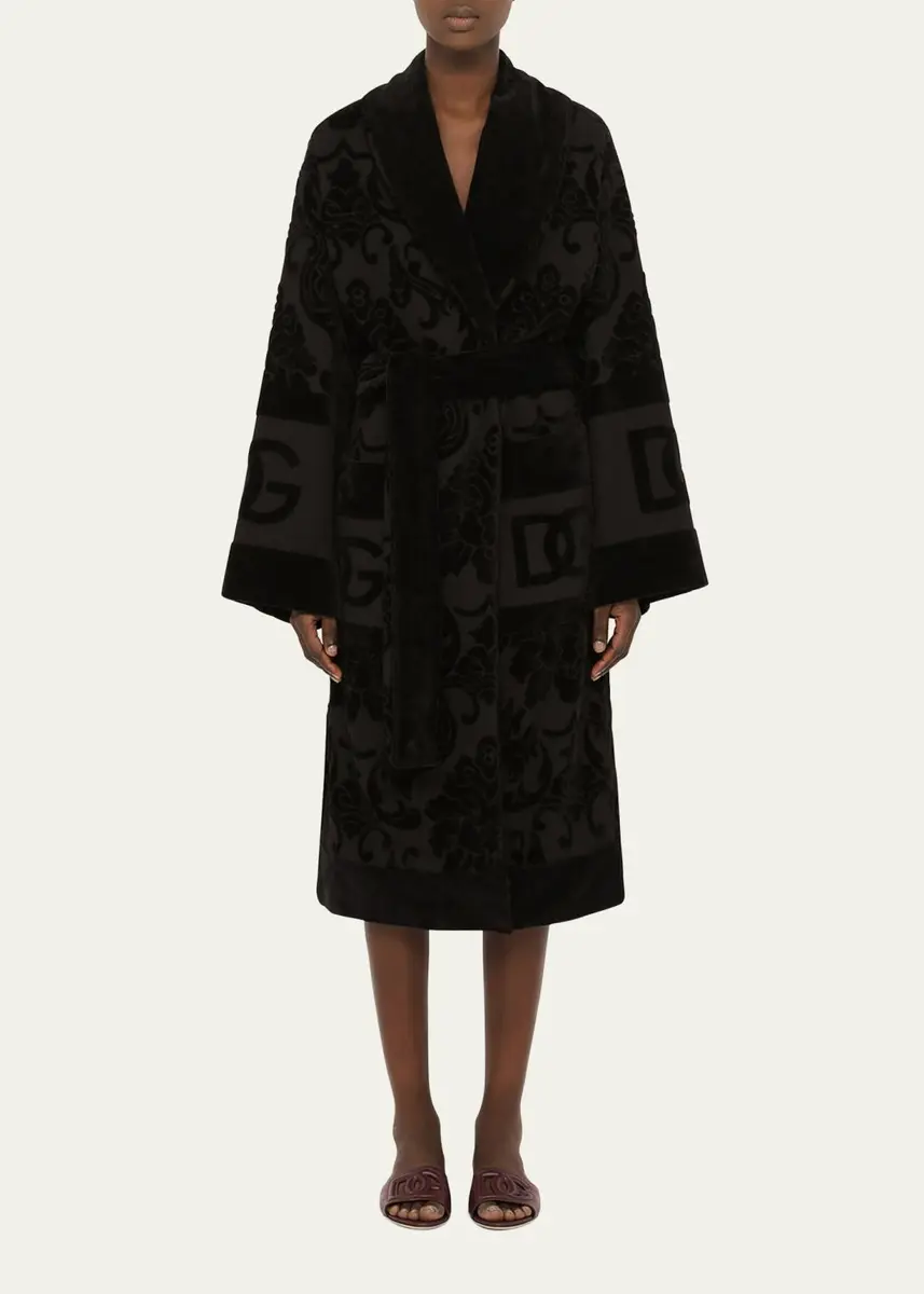 Dolce & Gabbana DG Logo Jacquard Bathrobe | Thumbnail 2 Dolce & Gabbana DG Logo Jacquard Bathrobe | Thumbnail 2