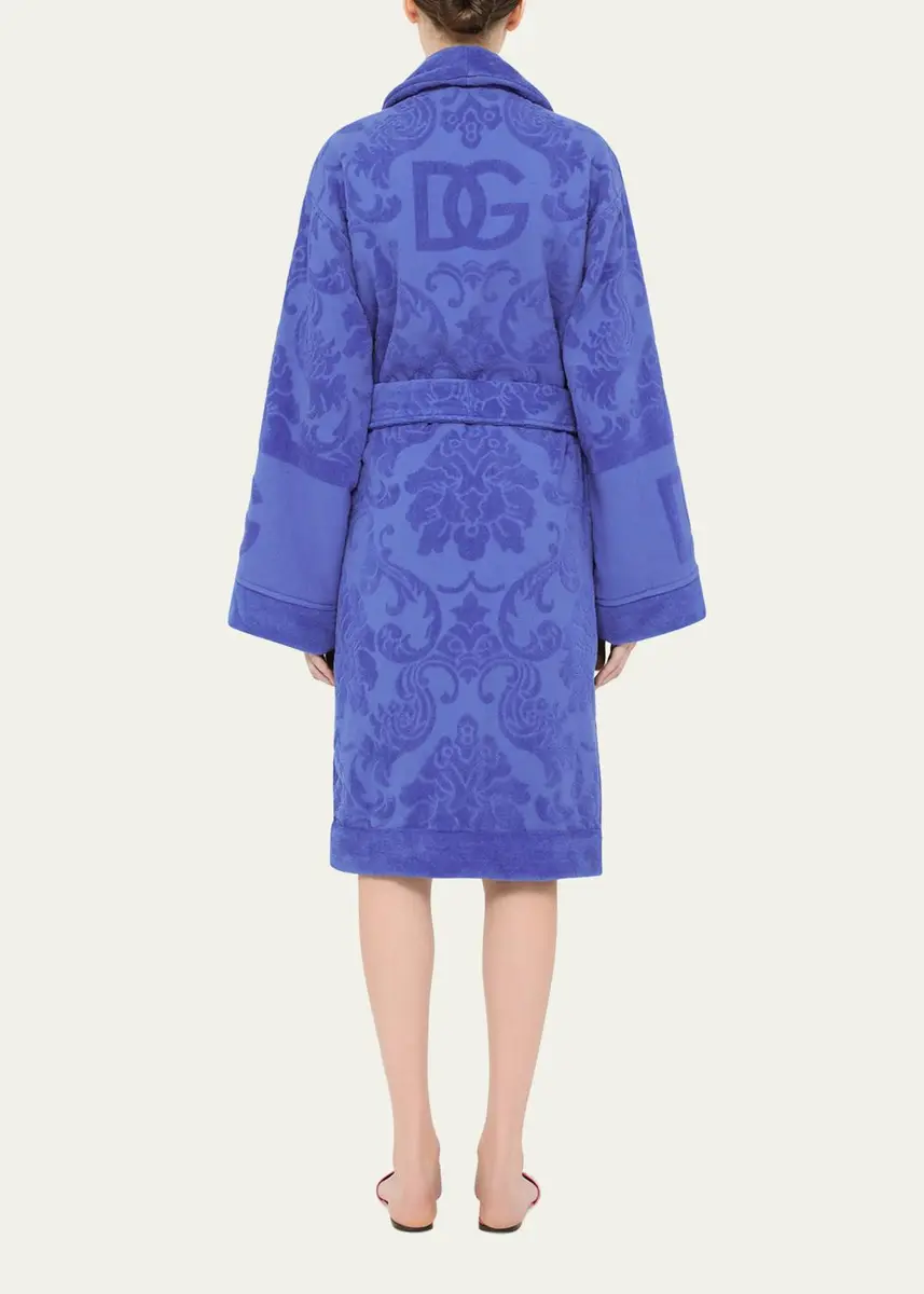 Dolce & Gabbana DG Logo Jacquard Bathrobe | Thumbnail 6 Dolce & Gabbana DG Logo Jacquard Bathrobe | Thumbnail 6