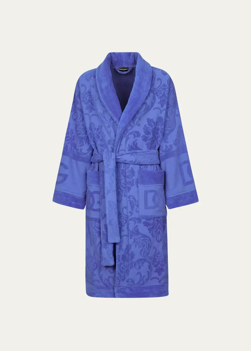 Dolce & Gabbana DG Logo Jacquard Bathrobe | Thumbnail 9 Dolce & Gabbana DG Logo Jacquard Bathrobe | Thumbnail 9