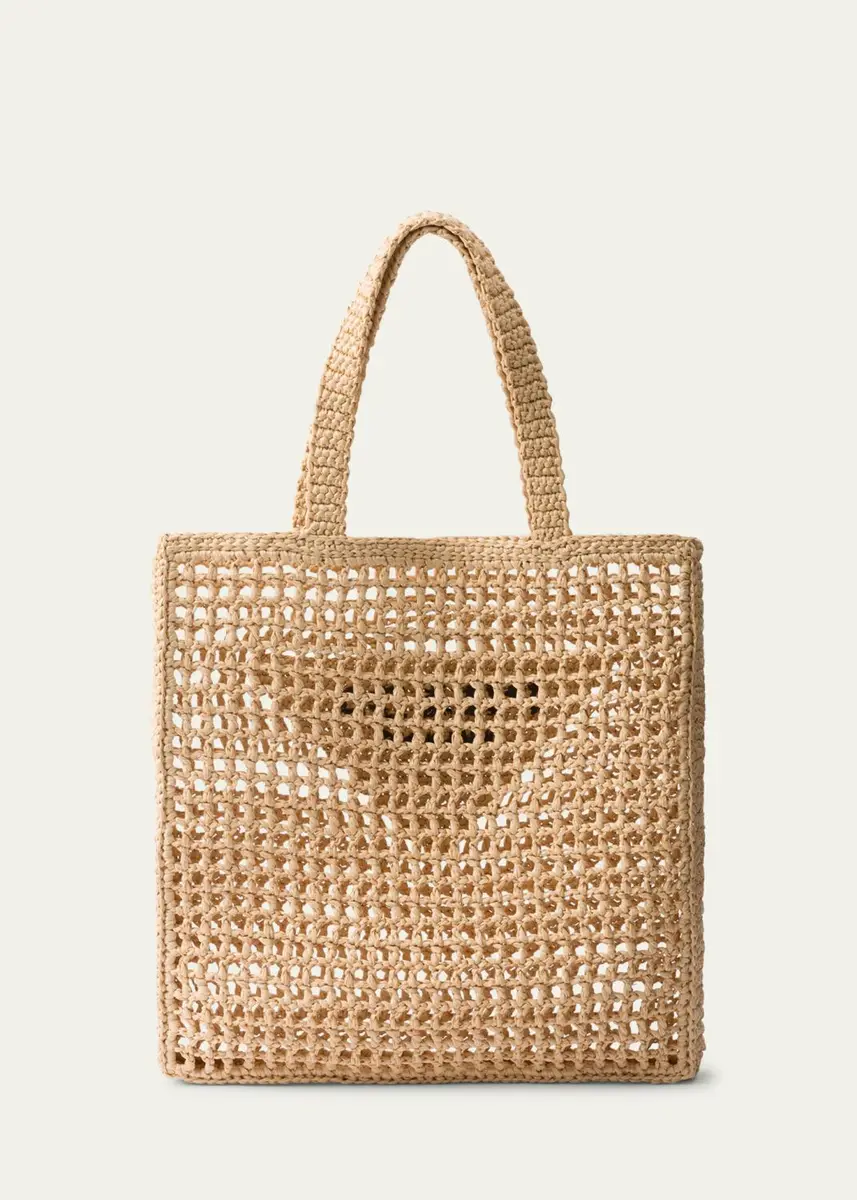 Prada Logo Crochet Tote Bag | Thumbnail 2 Prada Logo Crochet Tote Bag | Thumbnail 2