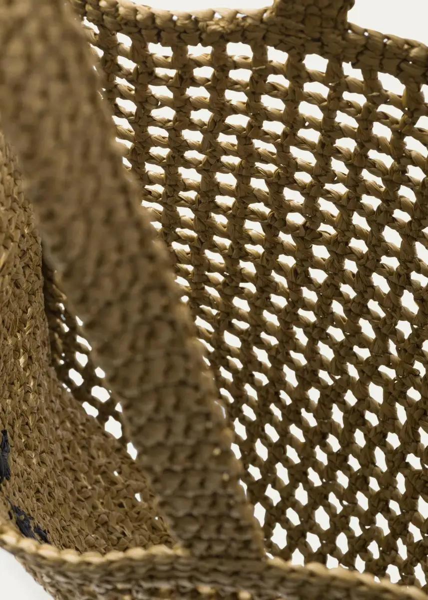 Prada Logo Crochet Tote Bag | Thumbnail 5 Prada Logo Crochet Tote Bag | Thumbnail 5