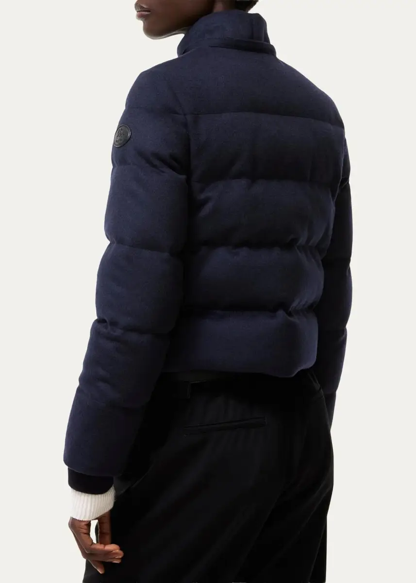 Burberry Latimer Lamb Shearling Collar & Cashmere Crop Puffer Jacket | Thumbnail 2 Burberry Latimer Lamb Shearling Collar & Cashmere Crop Puffer Jacket | Thumbnail 2