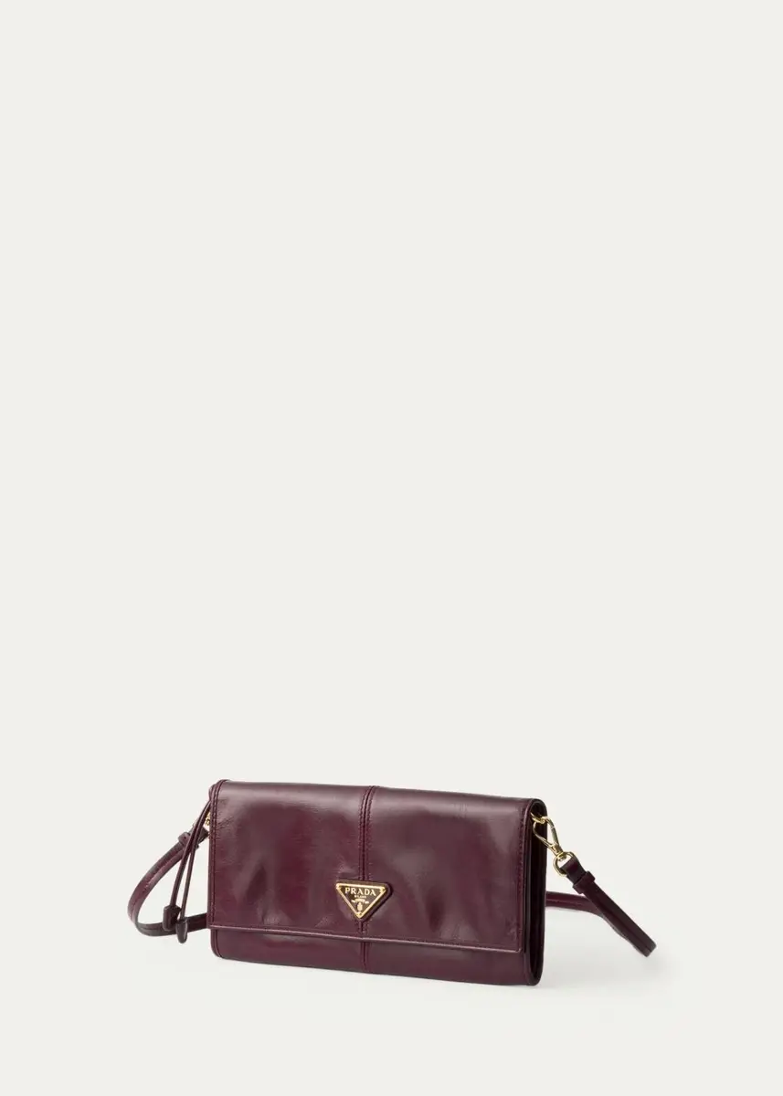 Prada Leather Wallet with Shoulder Strap | Thumbnail 4 Prada Leather Wallet with Shoulder Strap | Thumbnail 4