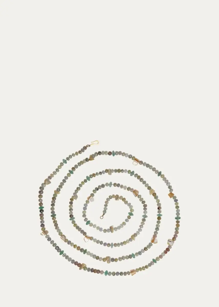 Ileana Makri 18K Grey Sapphire Beaded Long Necklace, 60"L | Thumbnail 3 Ileana Makri 18K Grey Sapphire Beaded Long Necklace, 60"L | Thumbnail 3