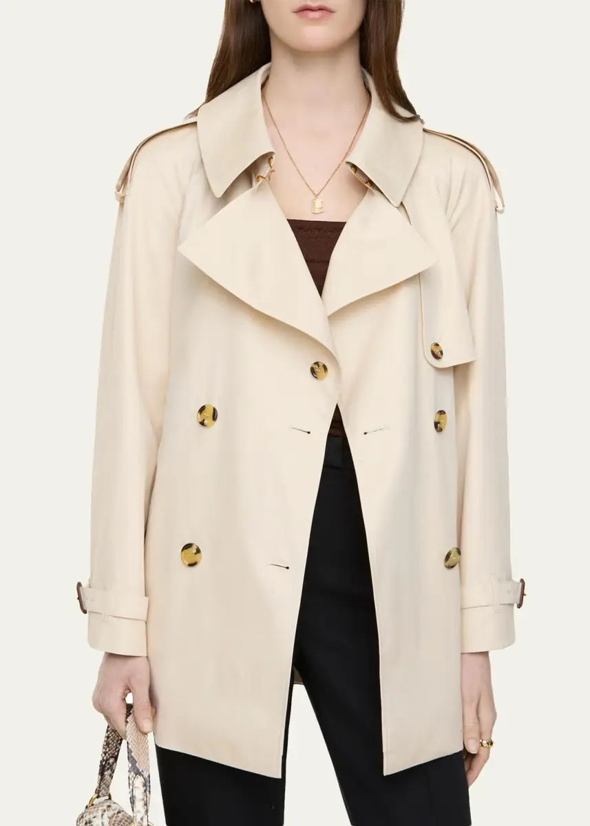 Burberry Fitzrovia Tropical Gabardine Short Trench Coat | Thumbnail 4 Burberry Fitzrovia Tropical Gabardine Short Trench Coat | Thumbnail 4