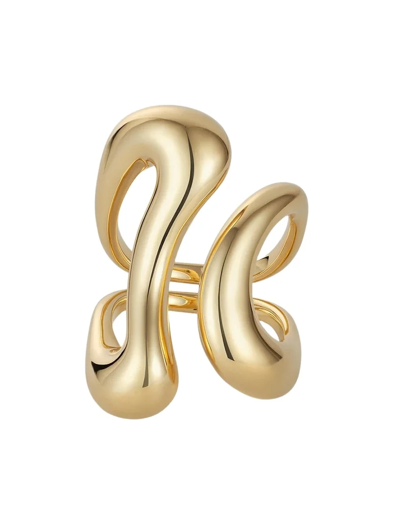 18K Bold Stream Open Ring