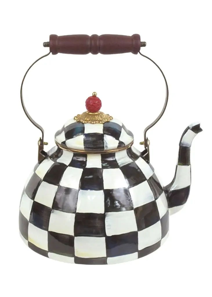 MacKenzie-Childs Courtly Check Two-Quart Tea Kettle | Image 1 MacKenzie-Childs Courtly Check Two-Quart Tea Kettle | Image 1