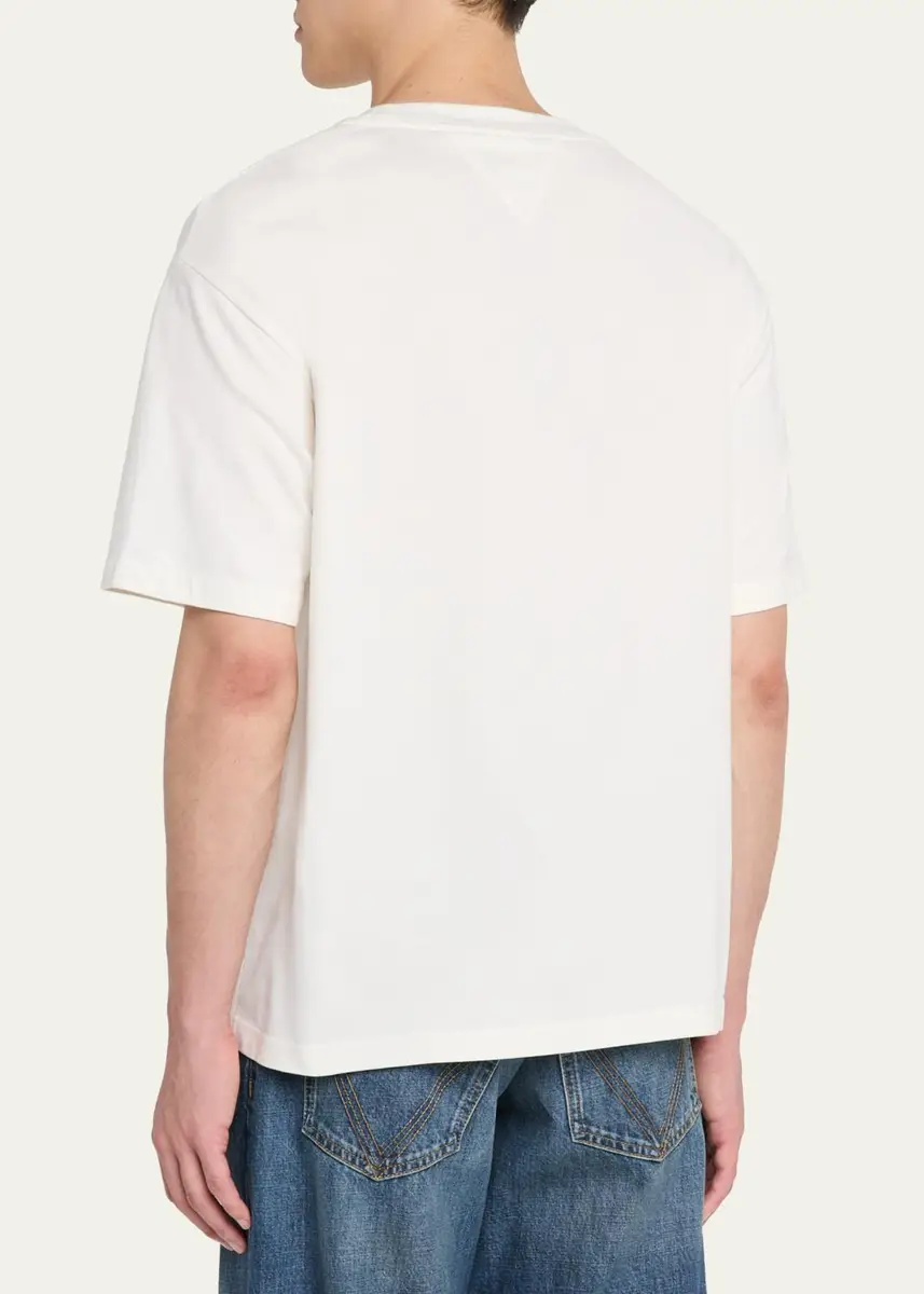 Bottega Veneta Men's Pima Cotton Jersey Intrecciato-Pocket T-Shirt | Thumbnail 3 Bottega Veneta Men's Pima Cotton Jersey Intrecciato-Pocket T-Shirt | Thumbnail 3