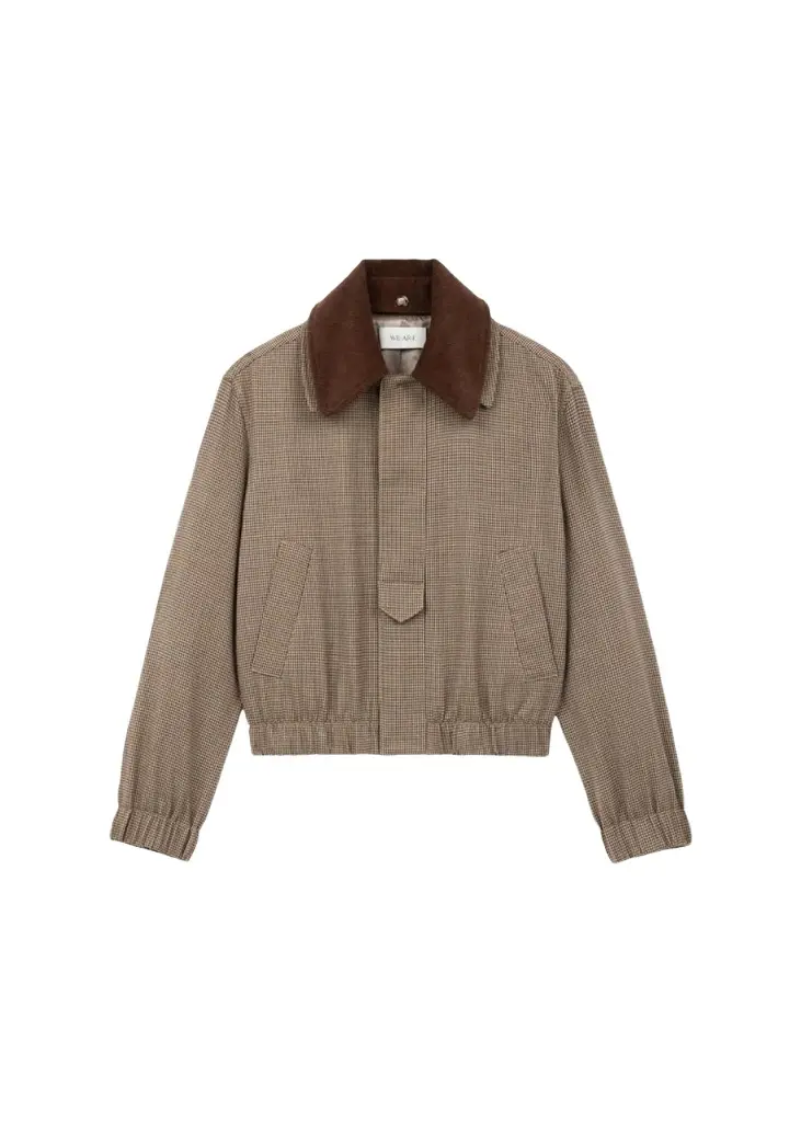 WE-AR4 The Oxford Houndstooth Bomber Jacket | Image 1 WE-AR4 The Oxford Houndstooth Bomber Jacket | Image 1
