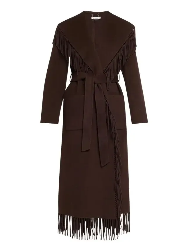 Carrie Fringe Wool Long Coat Carrie Fringe Wool Long Coat