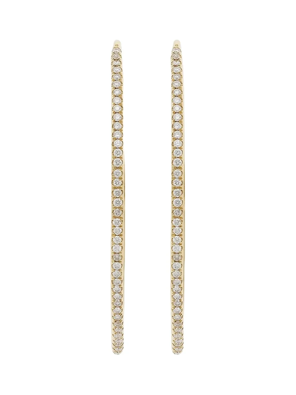 Ileana Makri 18K Yellow Gold Eye Hoop Earrings with Diamonds