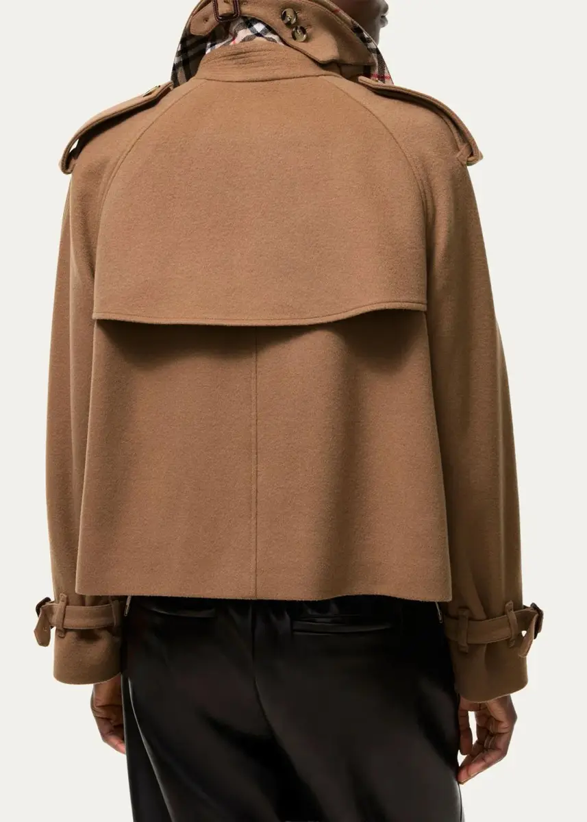 Burberry Mayfair Cropped Cashmere Trench Jacket | Thumbnail 2