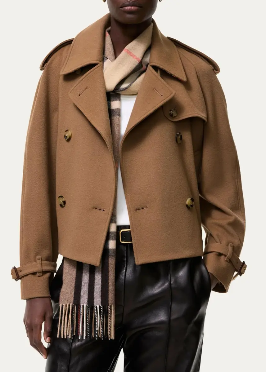 Burberry Mayfair Cropped Cashmere Trench Jacket | Thumbnail 3
