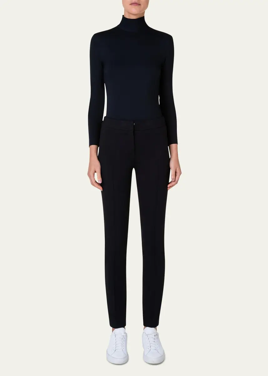 Akris punto Turtleneck Long-Sleeve Modal-Stretch Top | Thumbnail 2 Akris punto Turtleneck Long-Sleeve Modal-Stretch Top | Thumbnail 2