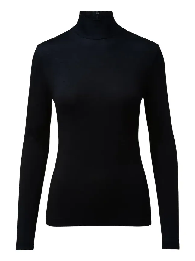 Akris punto Turtleneck Long-Sleeve Modal-Stretch Top