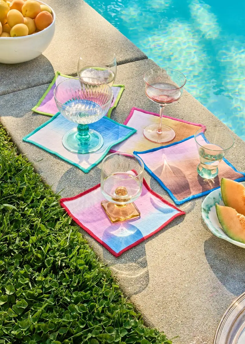 Emily P. Wheeler Dusk Hand-Dyed Linen Cocktail Napkins, Set of 8 | Thumbnail 4 Emily P. Wheeler Dusk Hand-Dyed Linen Cocktail Napkins, Set of 8 | Thumbnail 4