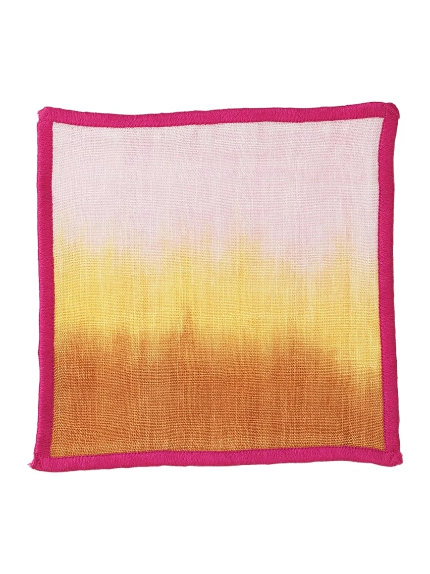 Emily P. Wheeler Dusk Hand-Dyed Linen Cocktail Napkins, Set of 8