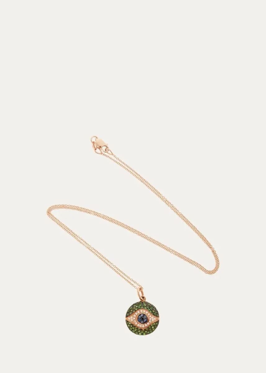 Ileana Makri 18K Pink Gold Dawn Verdant Eye Pendant Necklace | Thumbnail 3 Ileana Makri 18K Pink Gold Dawn Verdant Eye Pendant Necklace | Thumbnail 3