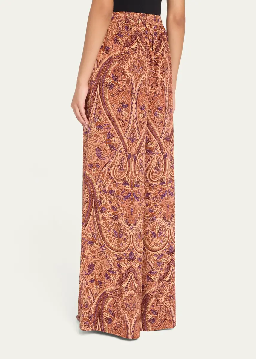 Ulla Johnson Sawyer High-Waist Wide-Leg Silk Pants | Thumbnail 3