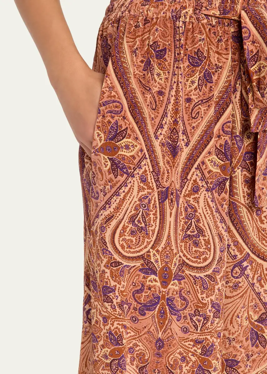 Ulla Johnson Sawyer High-Waist Wide-Leg Silk Pants | Thumbnail 5