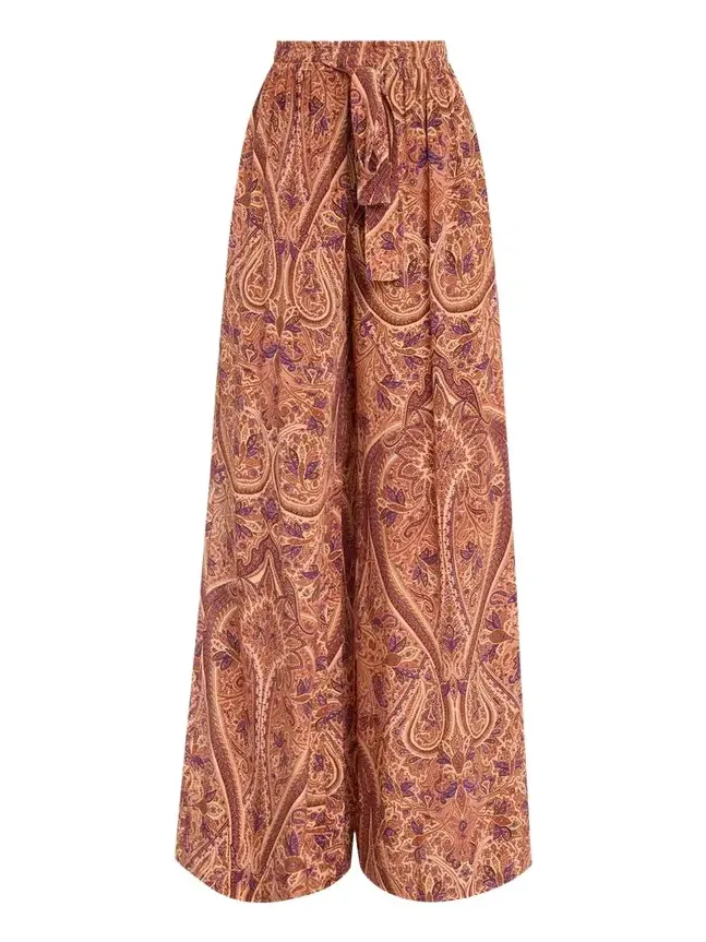 Sawyer High-Waist Wide-Leg Silk Pants Sawyer High-Waist Wide-Leg Silk Pants
