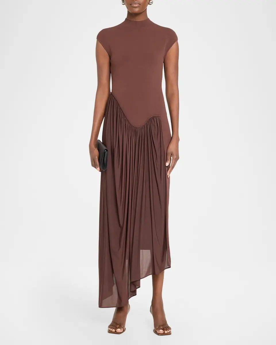 Et Ochs Francis Asymmetric Knit Midi Dress | Thumbnail 2 Et Ochs Francis Asymmetric Knit Midi Dress | Thumbnail 2