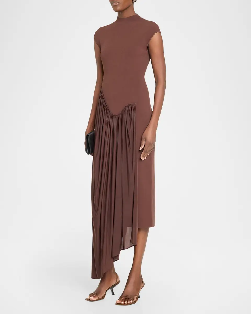 Et Ochs Francis Asymmetric Knit Midi Dress | Thumbnail 4 Et Ochs Francis Asymmetric Knit Midi Dress | Thumbnail 4