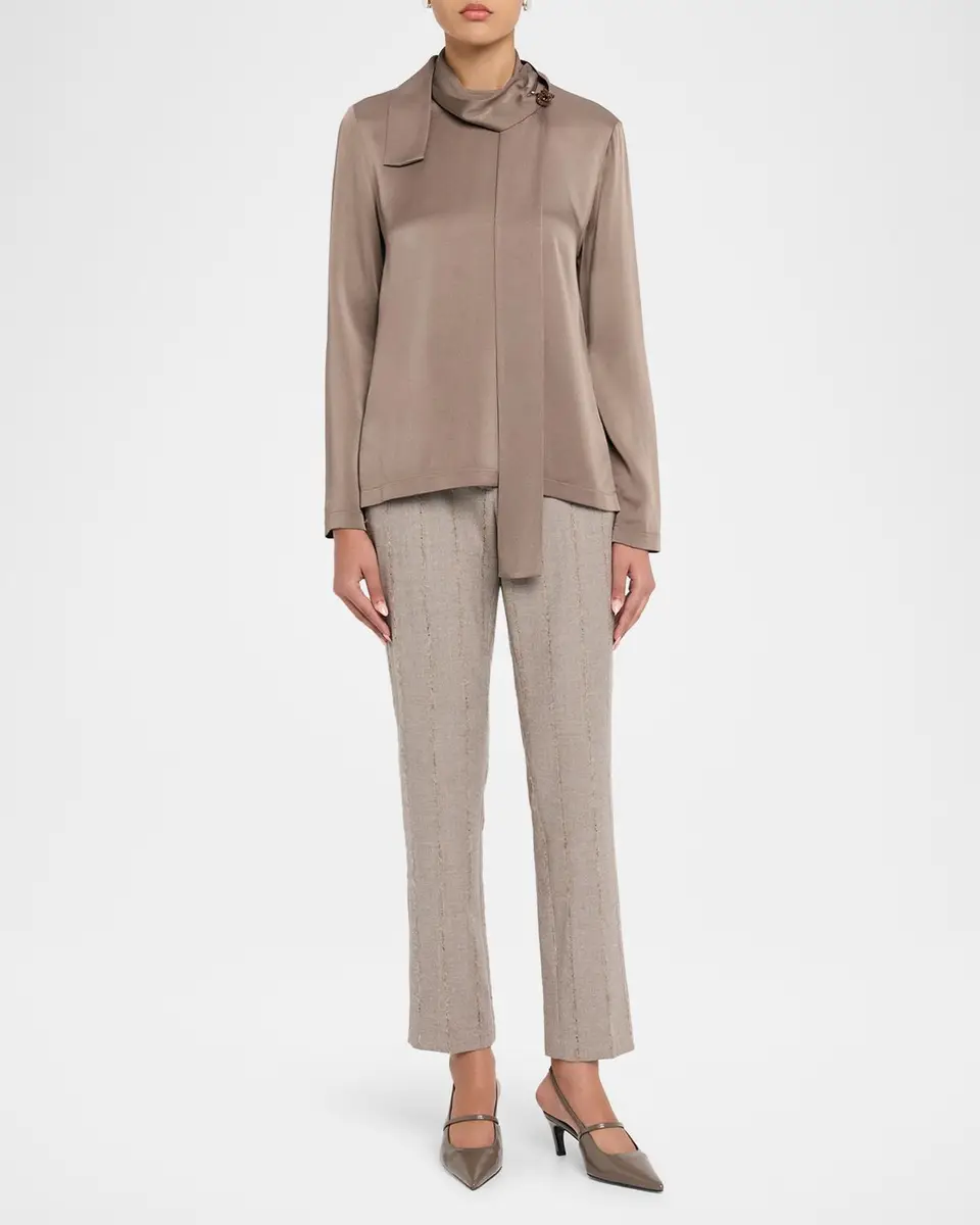 Fabiana Filippi Draped Envers Satin Top | Thumbnail 2 Fabiana Filippi Draped Envers Satin Top | Thumbnail 2
