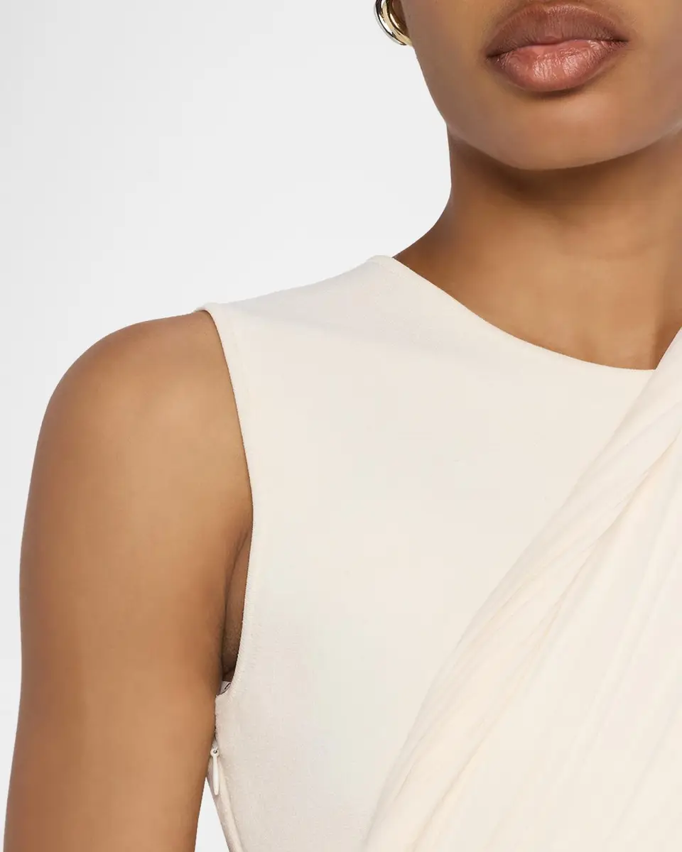 Et Ochs Georgia Draped High-Low Knit Combo Midi Dress | Thumbnail 5 Et Ochs Georgia Draped High-Low Knit Combo Midi Dress | Thumbnail 5