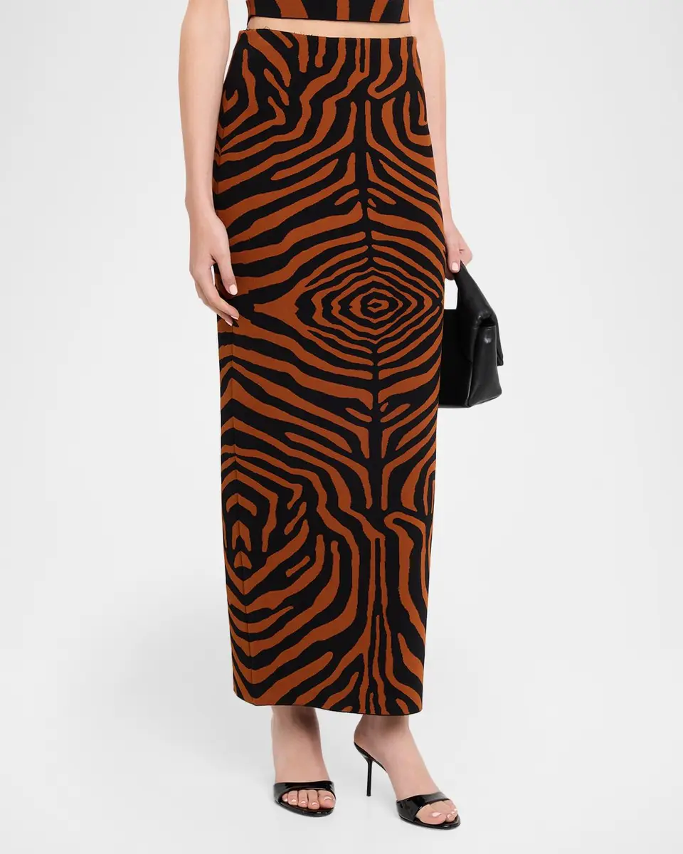 Et Ochs Oaklynn Knit Tiger Striped Maxi Pencil Skirt | Thumbnail 4 Et Ochs Oaklynn Knit Tiger Striped Maxi Pencil Skirt | Thumbnail 4