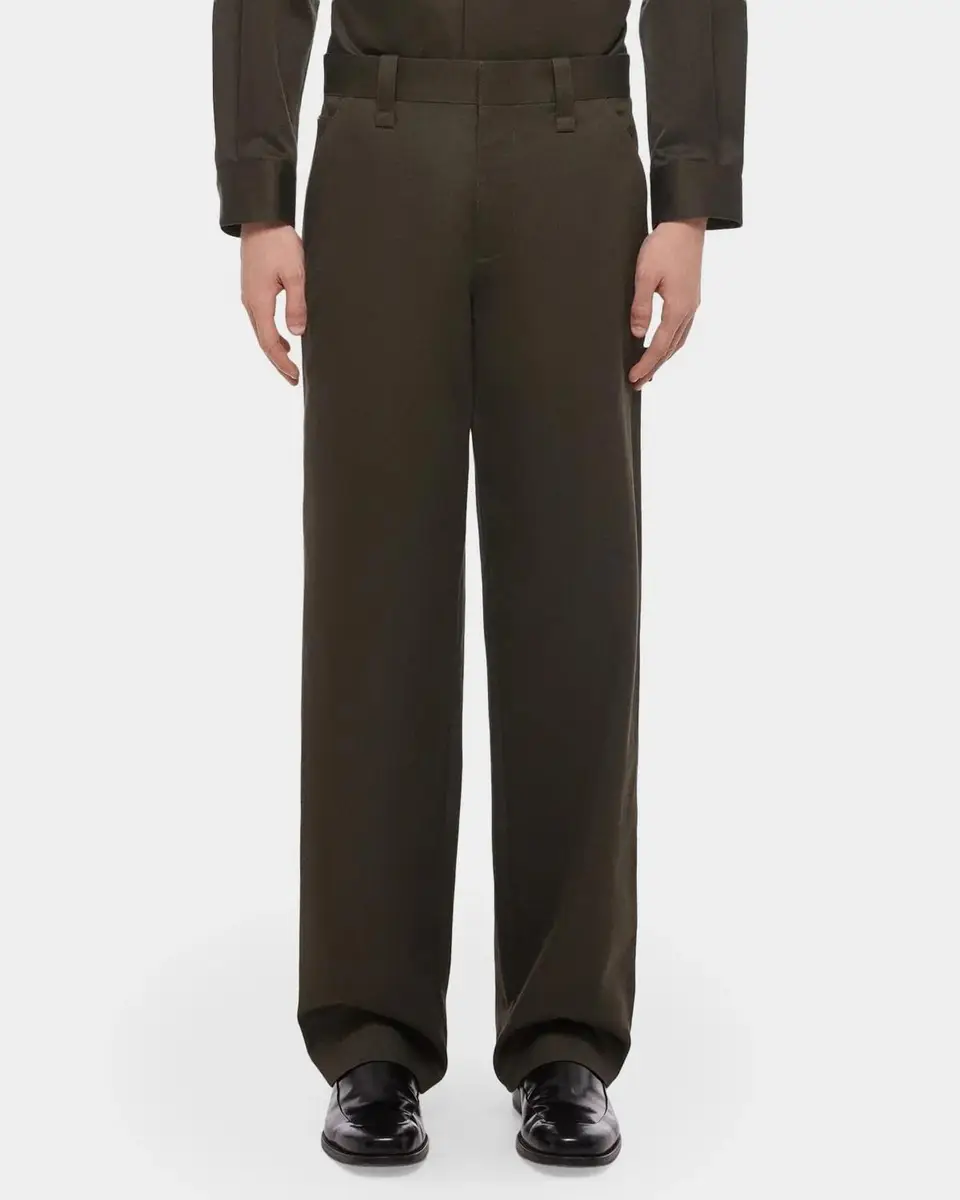 Helmut Lang Men's Flat-Front Cotton Five-Pocket Chino Pants | Thumbnail 3 Helmut Lang Men's Flat-Front Cotton Five-Pocket Chino Pants | Thumbnail 3