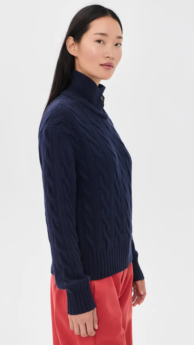 Polo Ralph Lauren Collared Cable Knit Sweater | Thumbnail 4 Polo Ralph Lauren Collared Cable Knit Sweater | Thumbnail 4