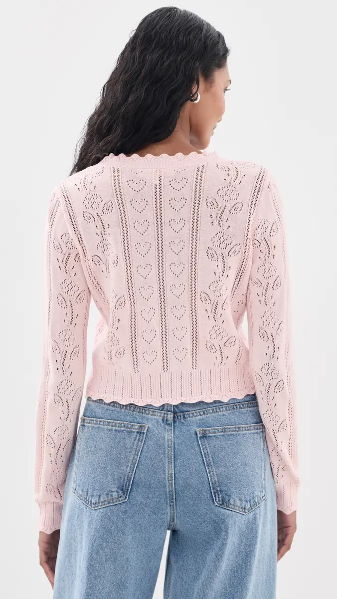 LoveShackFancy Sibella Cropped Cardigan | Thumbnail 3 LoveShackFancy Sibella Cropped Cardigan | Thumbnail 3